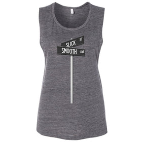 Acetown Street Sign Women's Muscle Tee (Runs a size smaller than usual)