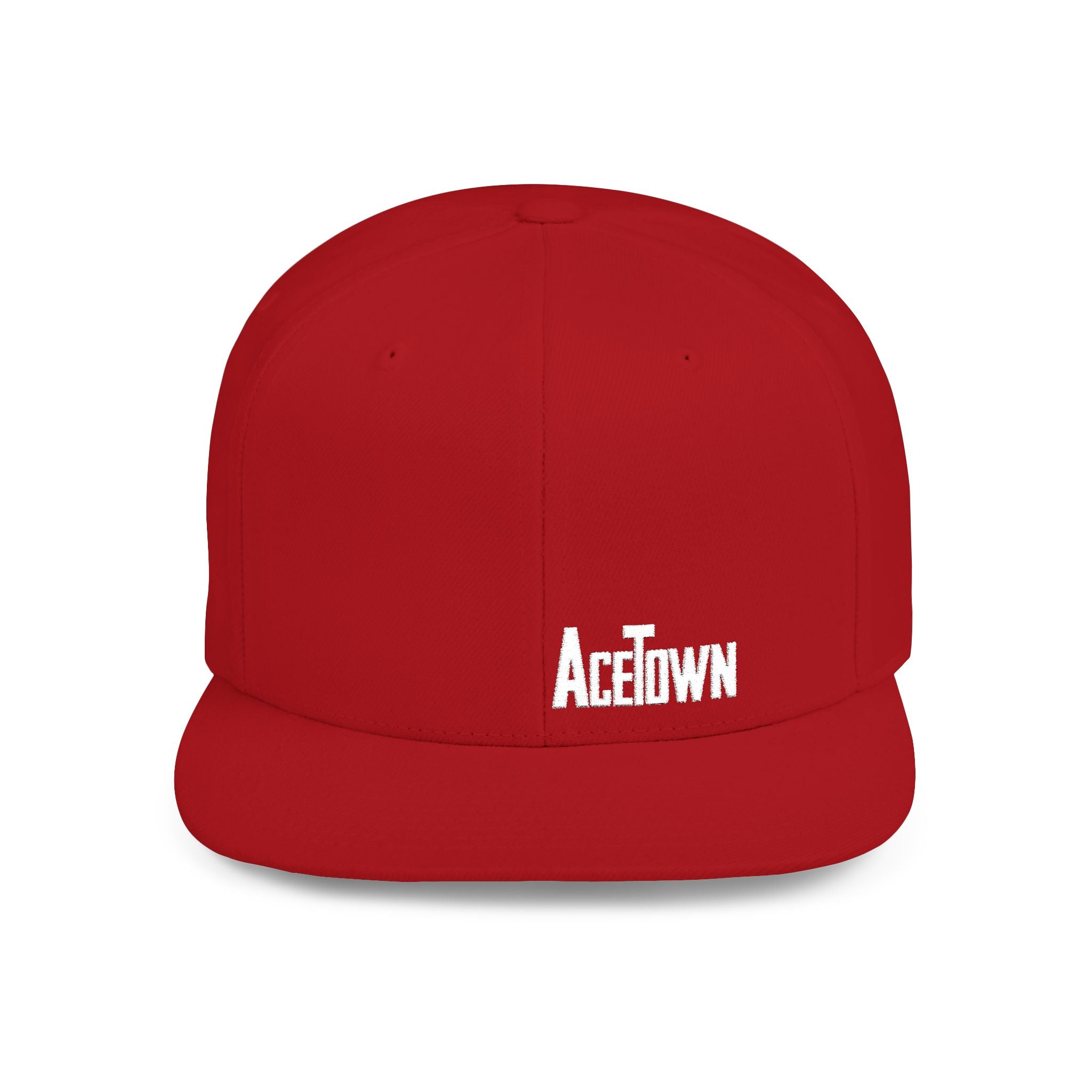 Acetown Corner Logo Flat Bill Snapback - White Logo