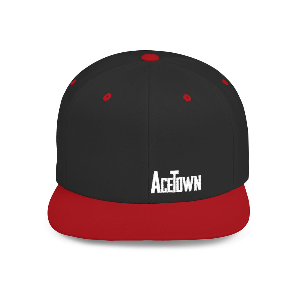 Acetown Corner Logo Flat Bill Snapback - White Logo