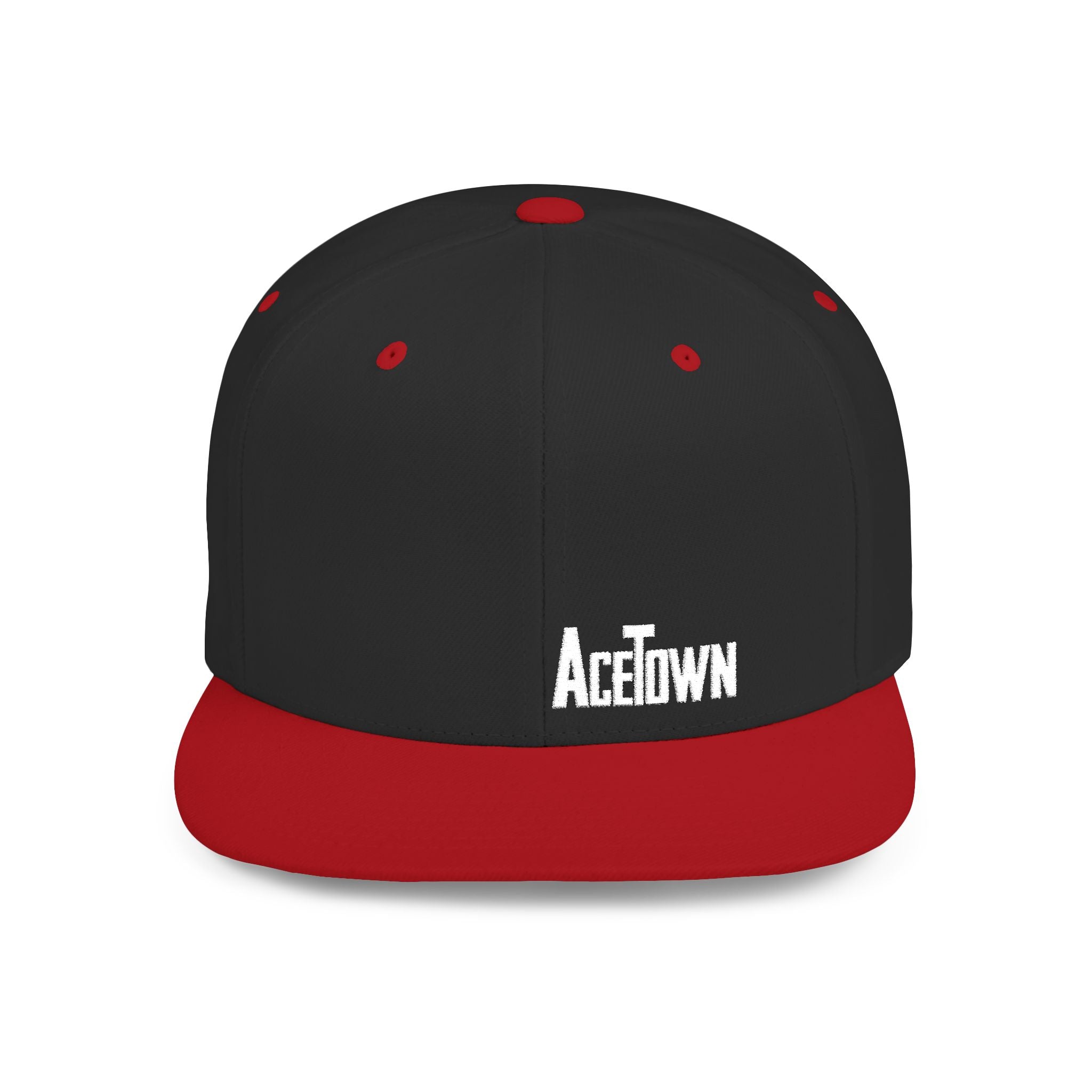 Acetown Corner Logo Flat Bill Snapback - White Logo