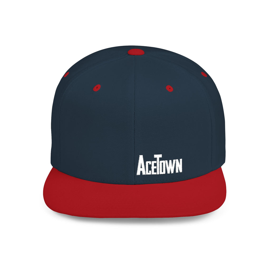Acetown Corner Logo Flat Bill Snapback - White Logo
