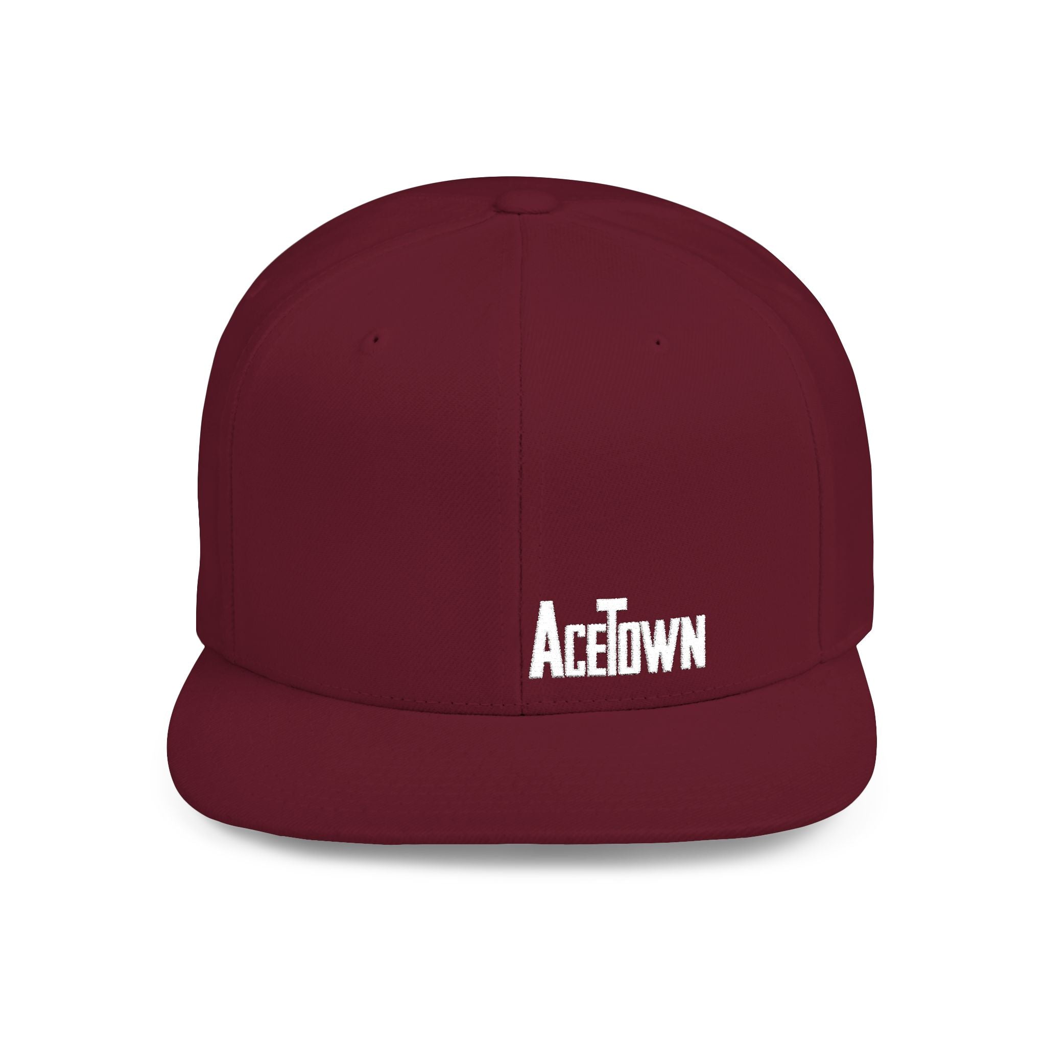 Acetown Corner Logo Flat Bill Snapback - White Logo