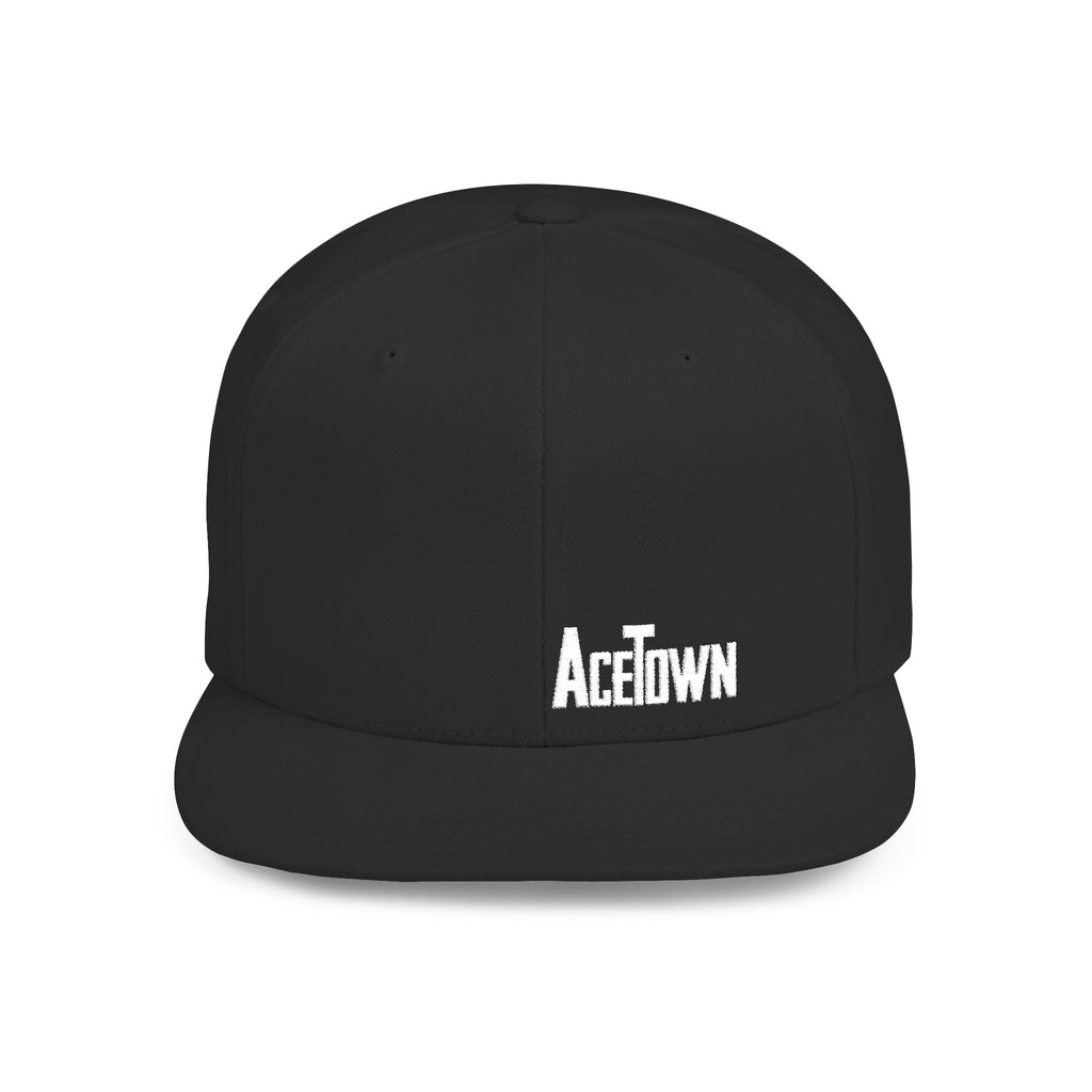 Acetown Corner Logo Flat Bill Snapback - White Logo