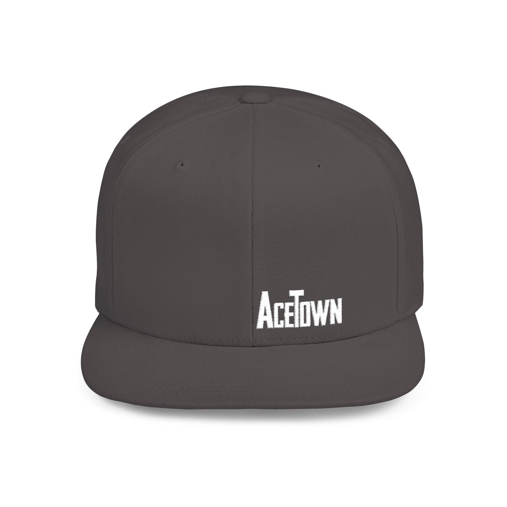Acetown Corner Logo Flat Bill Snapback - White Logo