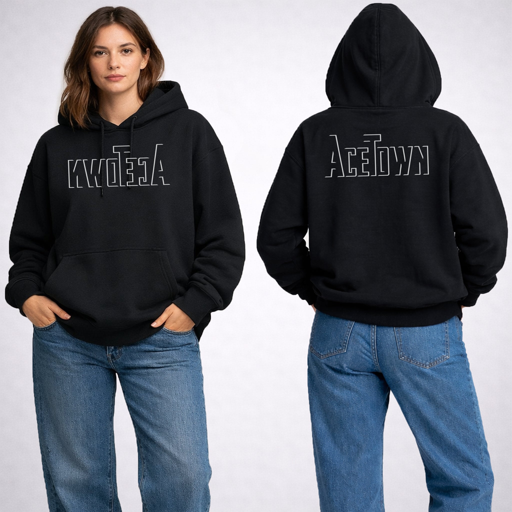 Acetown Edge Reverse Logo Pullover Hoodie (2 sided)
