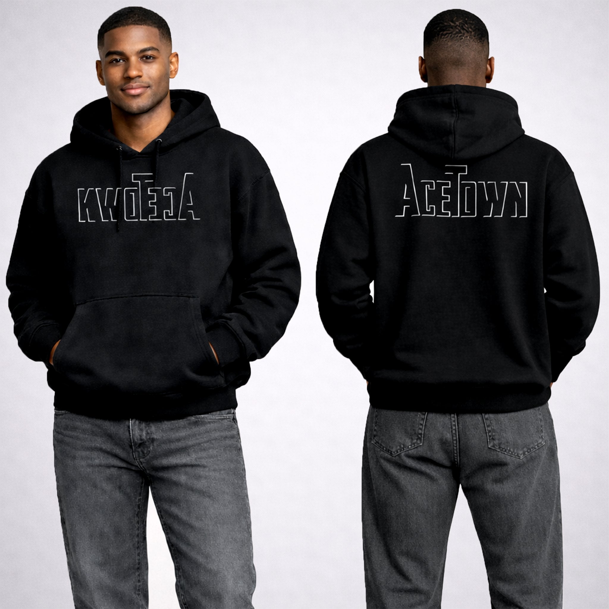 Acetown Edge Reverse Logo Pullover Hoodie (2 sided)