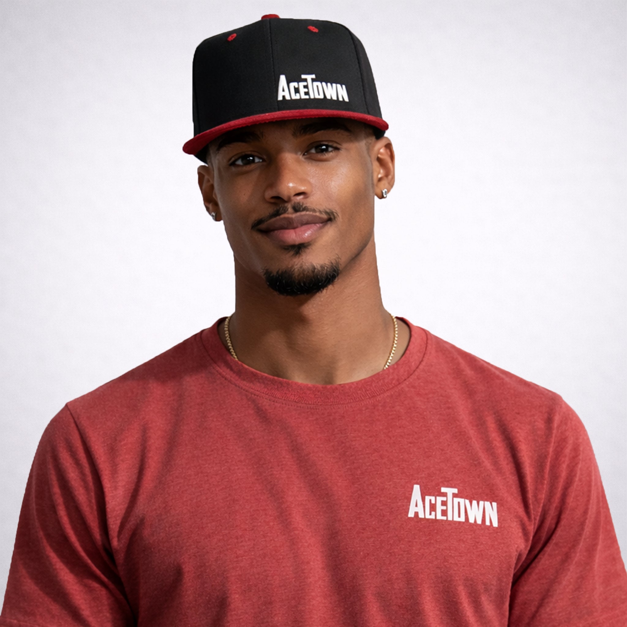 Acetown Corner Logo Flat Bill Snapback - White Logo